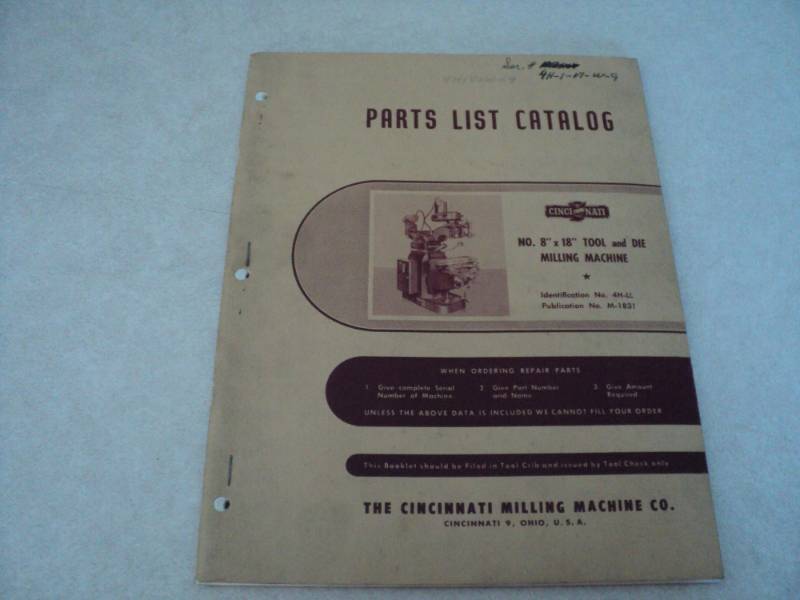 lot 69 image: Vintage Machine Shop Tool Manual C...