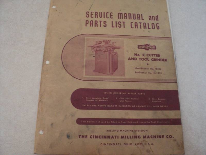 lot 80 image: Vintage Machine Shop Tool Manual C...