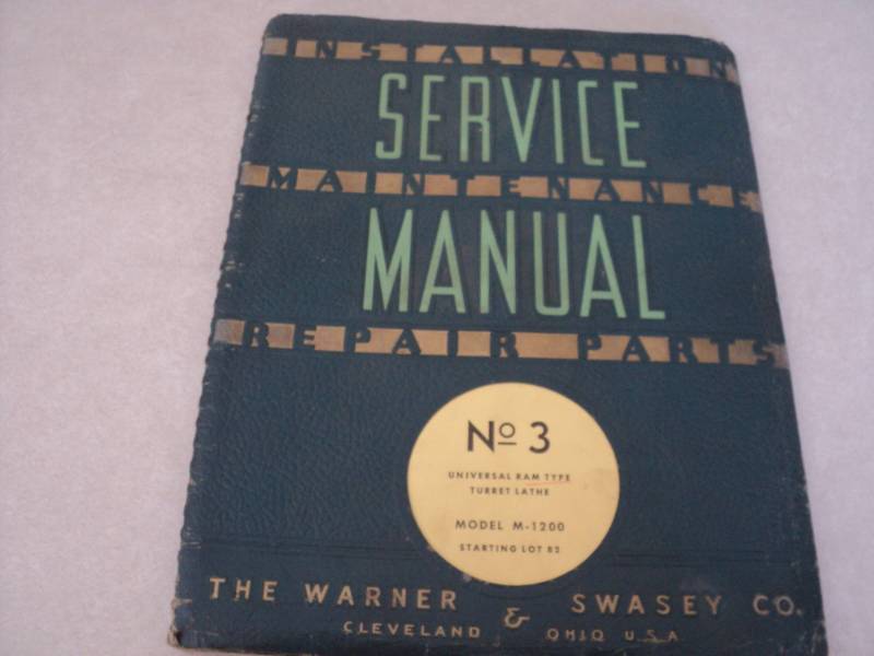 lot 85 image: Vintage Machine Shop Tool Manual W...