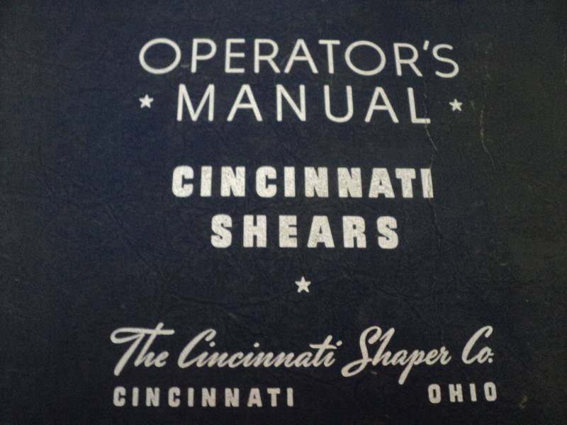 lot 154 image: Vintage Machine Shop Tool Manual C...