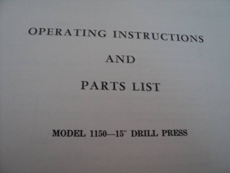 lot 158 image: Vintage Machine Shop Tool Manual P...