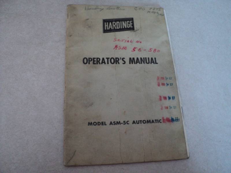 lot 163 image: Vintage Machine Shop Tool Manual H...