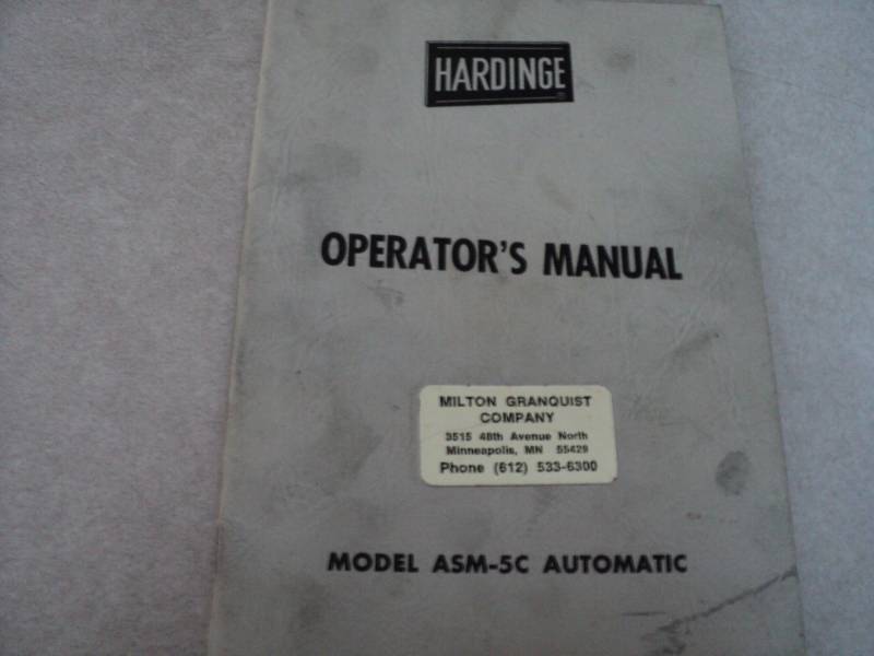 lot 196 image: Vintage Machine Shop Tool Manual H...