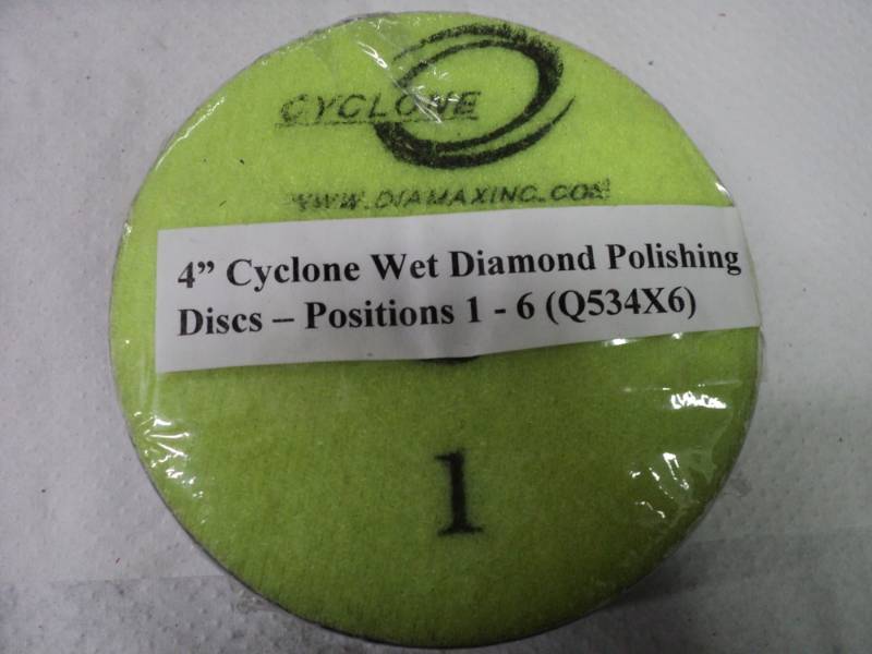 lot 386 image: 4 Cyclone Wet Diamond Polishing Di...