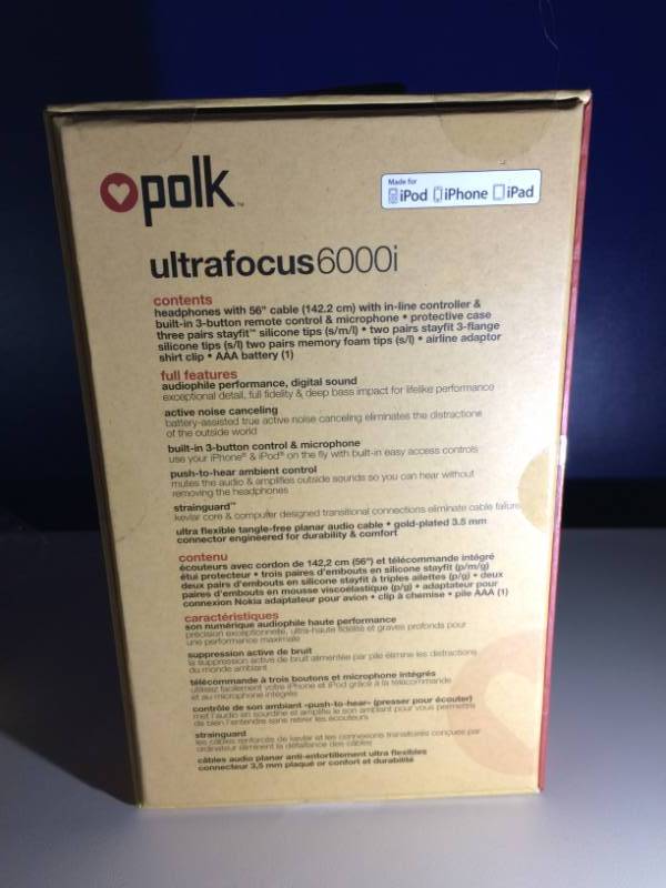 lot 6 image: NEW Polk Ultrafocus 6000i Active Noise Canceling Headphones
