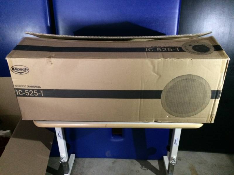lot 48 image: WOW PAIR NEW Klipsch IC-525-T 70-volt In-ceiling Full-range 5.25 2-way Audio Speaker - Worldss most recognized brand including Ron Jon Surf Shop and Bloomingdales use these Commercial Grade Speakers