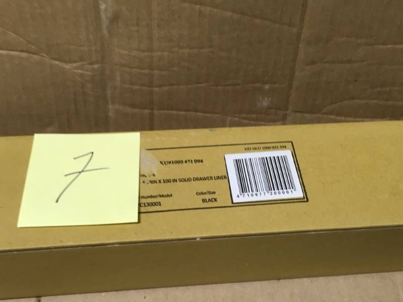lot 7 image: Husky DTC130001 18 In. X 100 In. Premium Solid Drawer Liner Black not used