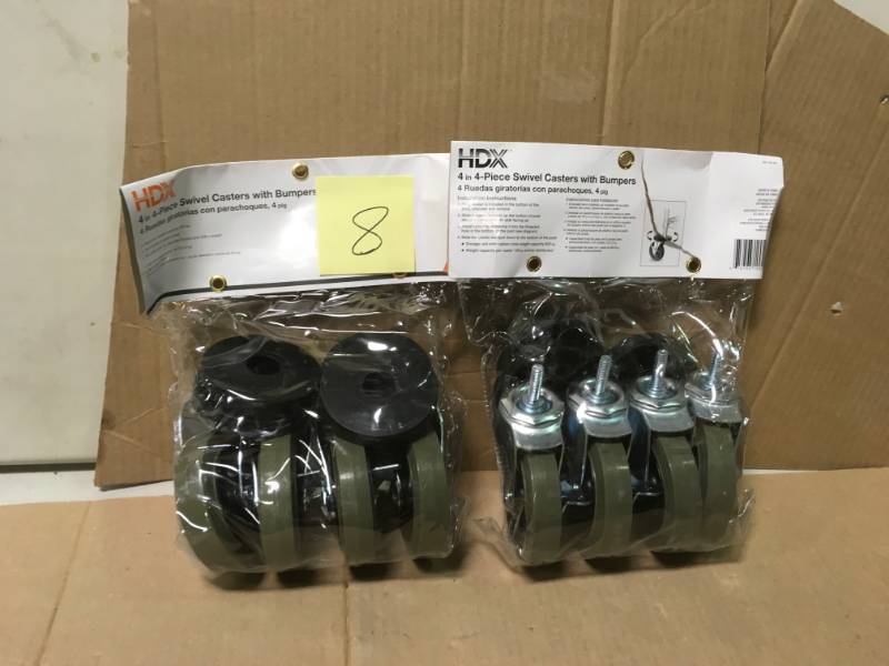 lot 8 image: 30260ps 4 Industrial Casters LOT OF 2 not used