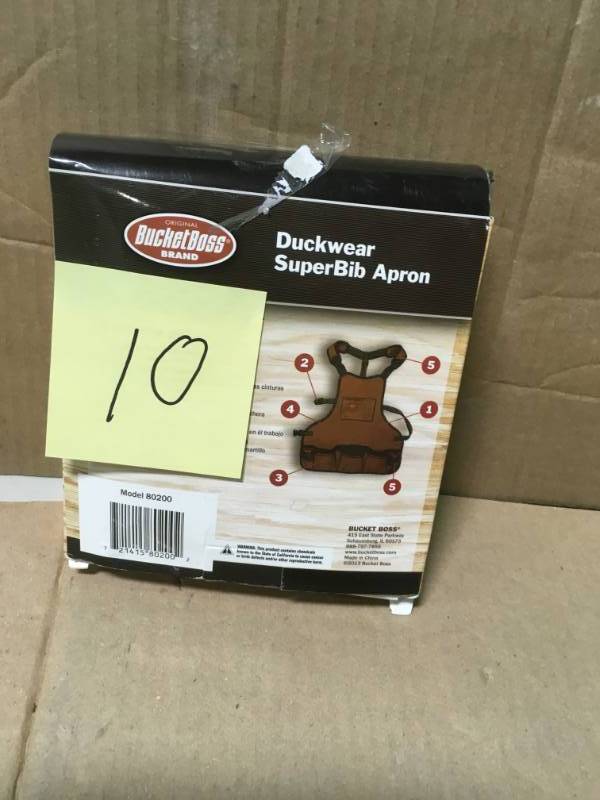 lot 10 image: Bucket Boss Bucket Boss 80200 Duckwear SuperBib Apron not used