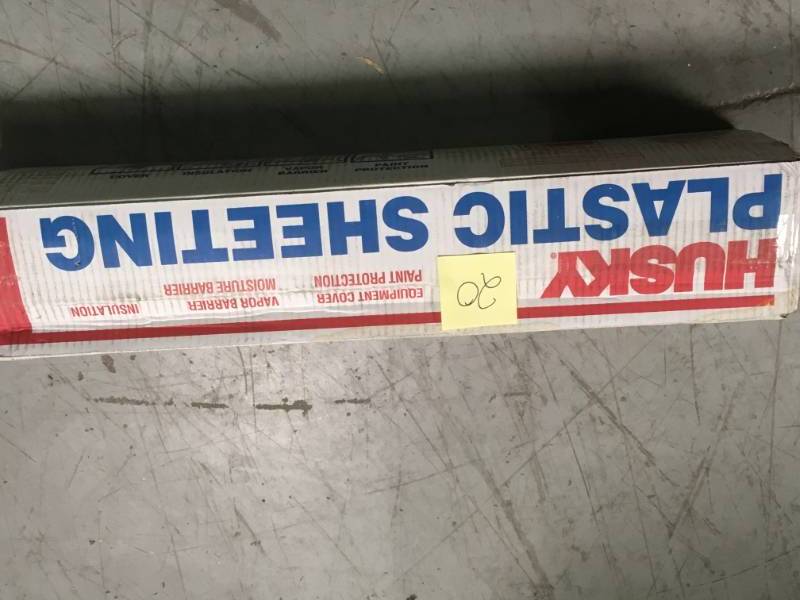 lot 20 image: Poly America CF0620-50C Husky Poly Film 20X50ft 6Mil Clear new