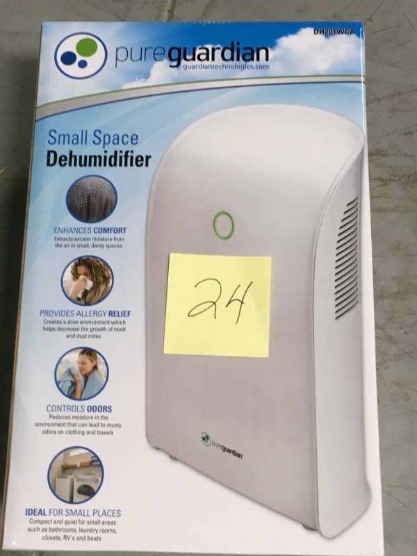 lot 24 image: Guardian Technologies PureGuardian DH201WCA open box in like new condition