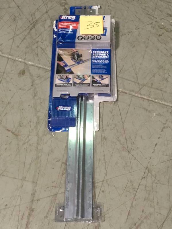 lot 35 image: Kreg 24 in. Rip-Cut Aluminum Circular Saw Guide open box in like new condition