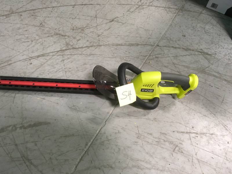 lot 54 image: Ryobi ONE 18 in. 18-Volt Lithium-Ion Cordless Hedge Trimmer - Battery and Charger Not Included used works