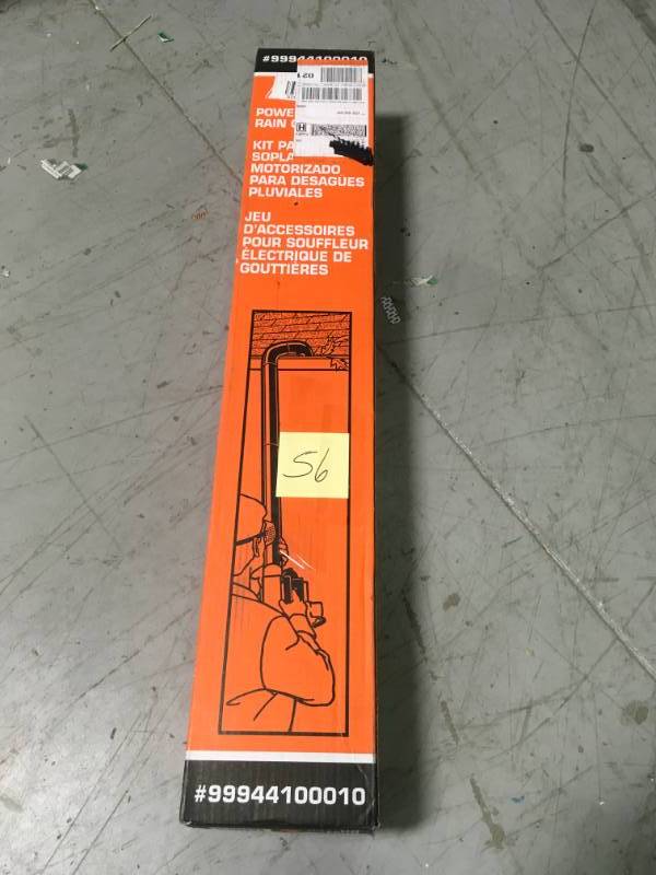 lot 56 image: ECHO Standard Rain Gutter Cleaning Kit for Leaf Blowers open box in like new condition