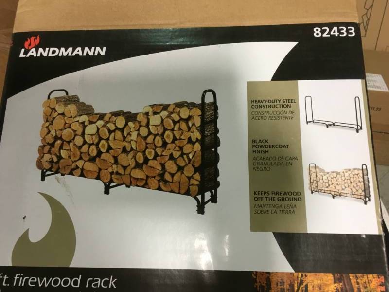 lot 77 image: LANDMANN 8 ft. Firewood Rack not used