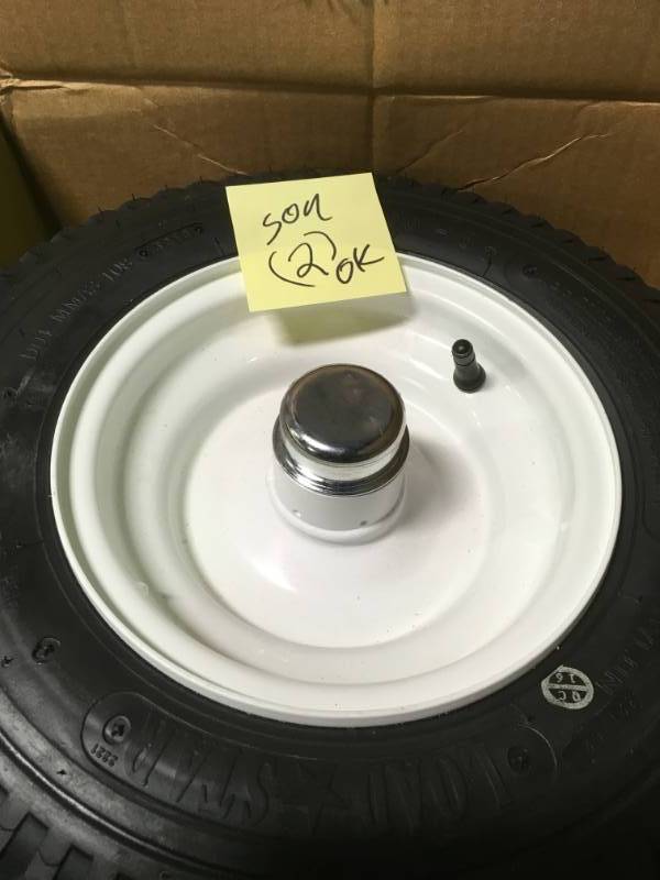 lot 85 image: Kenda Loadstar 4.804008 Trailer Tire 1 Hole Lot is set of Two Tires not used