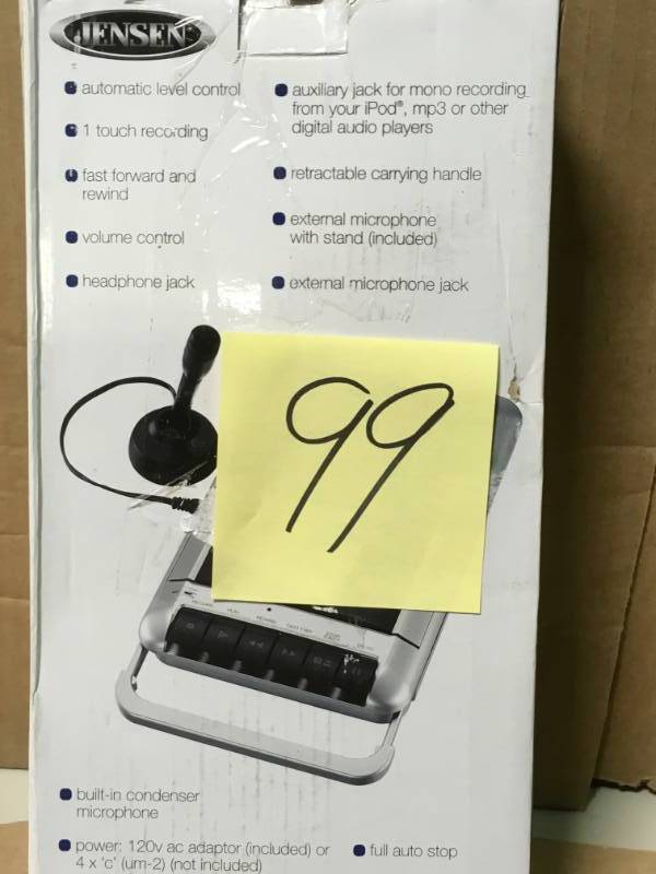 lot 99 image: Jensen MCR-100 Cassette Player-Recorder not used