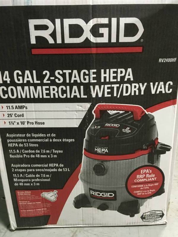 Ridgid 14 Gallon HEPA Wet/Dry Vacuum