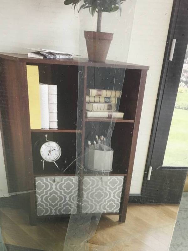 lot 51 image: ClosetMaid 26 in. W x 38 in. H Dark Chestnut 6-Cube Organizer new