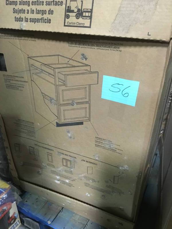 lot 57 image: Hampton Bay Shaker Assembled 30x36x12 in. Wall Kitchen Cabinet in Java open box in new condition