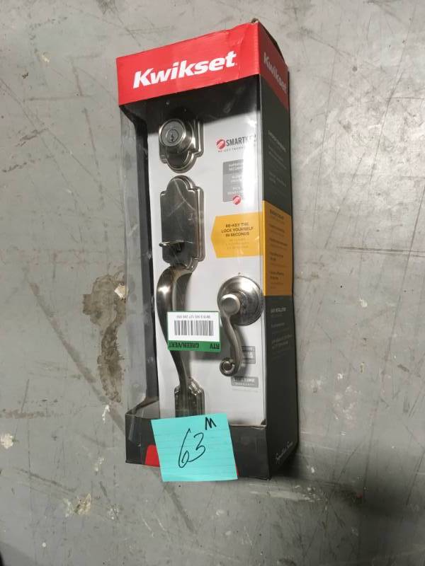 lot 63 image: Kwikset Arlington Handleset 800ANXLL open box in new condition