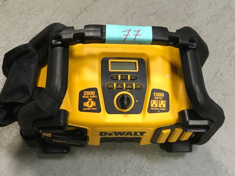 lot 77 image: DEWALT Dxaeps2 Professional Power Station 2800 Peak1400 Instant Amps open box in new condition
