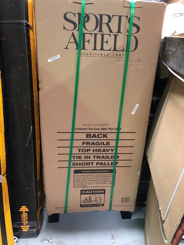 lot 102 image: Sports Afield 30 Gun Fire Rated, E-Lock Gun Safe, Black Textured NOT USED