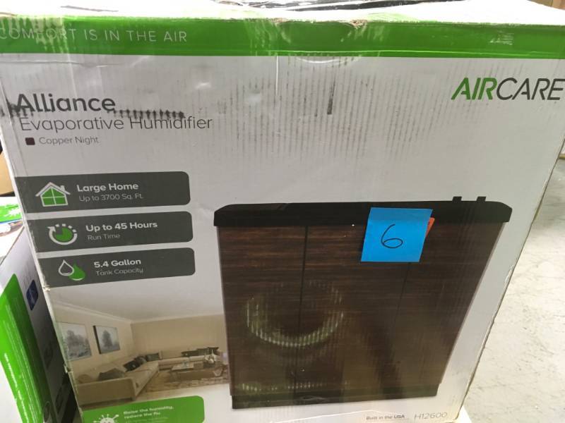 lot 6 image: AIRCARE 5.4-Gal. Evaporative Humidifier for 3700 sq. ft. open box in new condition