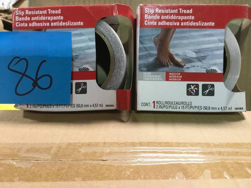 lot 86 image: 3M Safety-Walk 2 in. x 5 yds. Clear Tub and Shower Tread LOT OF 2 not used