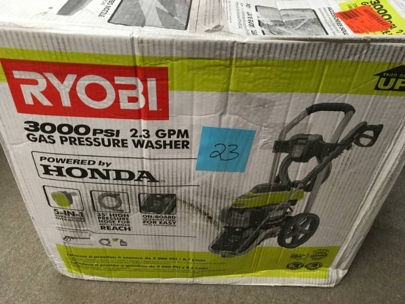 Ryobi 3000-PSI 2.3-GPM Honda Gas Pressure Washeropen box in new condition