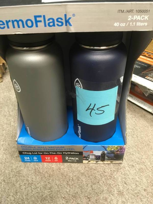 Thermoflask Stainless Steel 40 Ounce Water Bottle open box in new condition