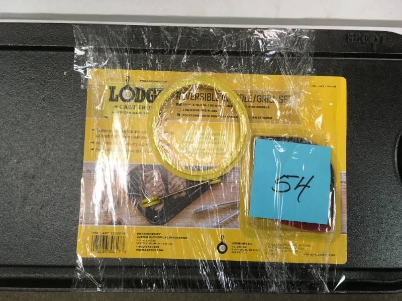 Lodge Pro-Grid Cast Iron Grill and Griddle Combo. Reversible 20 x 10.44 GrillGriddle Pan with Easy-Grip Handles open box in new condition