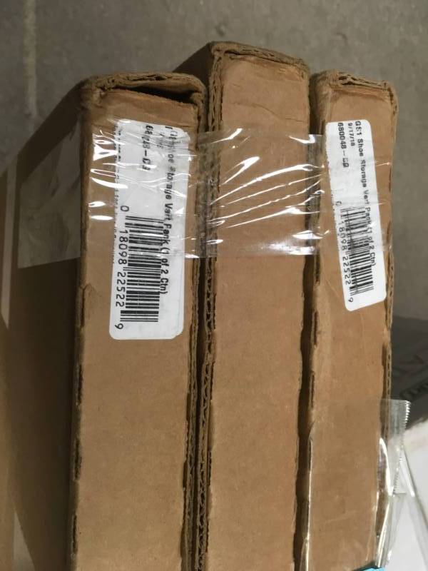 GS1 SHOE STORAGE VERT PACK open box in new condition