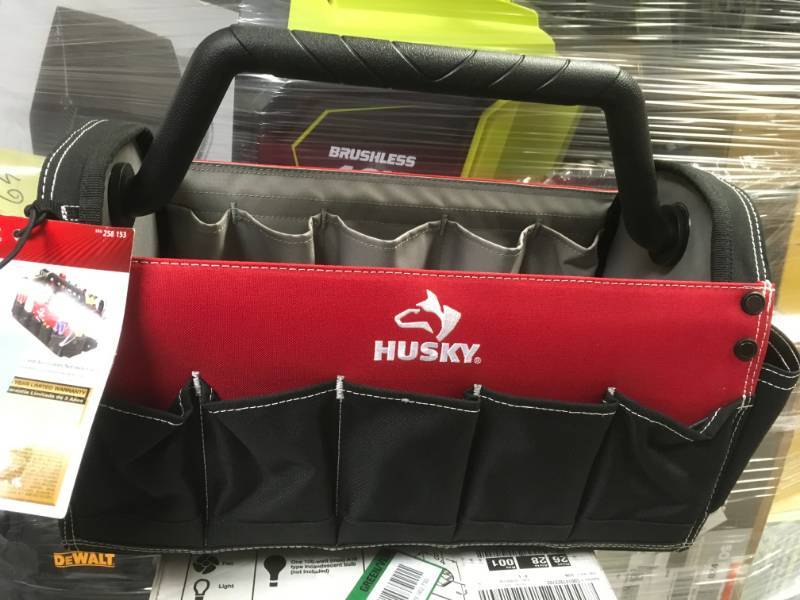Husky 17 in. Open Tool Tote with Rotating Handle open box in new condition