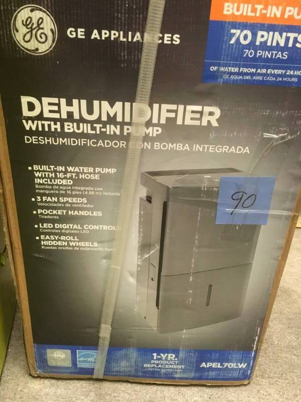 GE 70 pt. Dehumidifier with Built-In Pump, ENERGY STAR