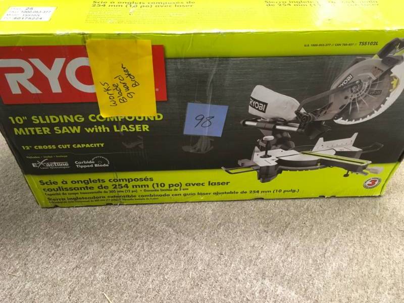 Ryobi 15 Amp 10 in. Sliding Miter Saw with Laser BLADE GUARD IS BROKEN