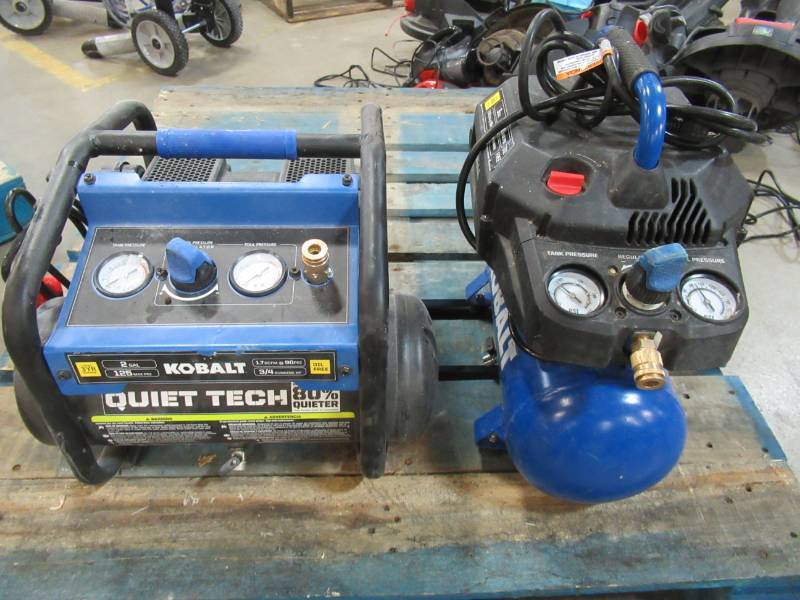 lot 6 image: 2 Kobalt Portable Compressors 2 & 3 Gallon - Do not work - For Parts