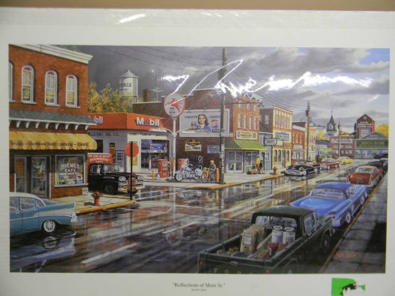 lot 11 image: REFLECTIONS ON MAIN ST. BY KEN ZYLLA PRINT LAKEVILLE, MN 1960 - SEE PICTURES