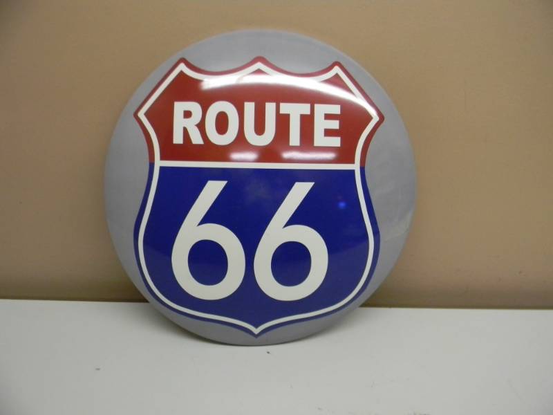 lot 29 image: ROUTE 66 WALL ART - APPROX 17 DIAMETER - SEE PICTURES