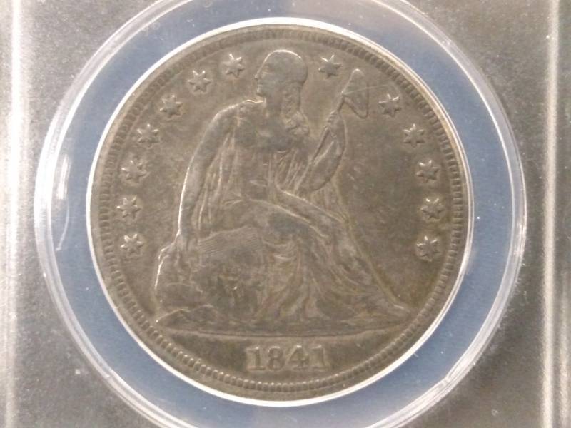 lot 3 image: 1841 ANACS VF35 Seated Liberty Silv...