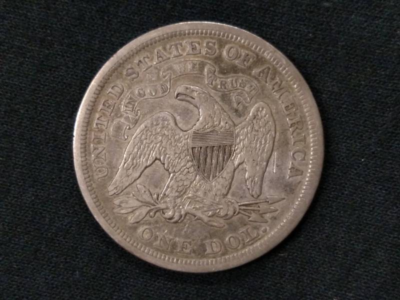 lot 4 image: 1872 Seated Liberty Silver Dollar...