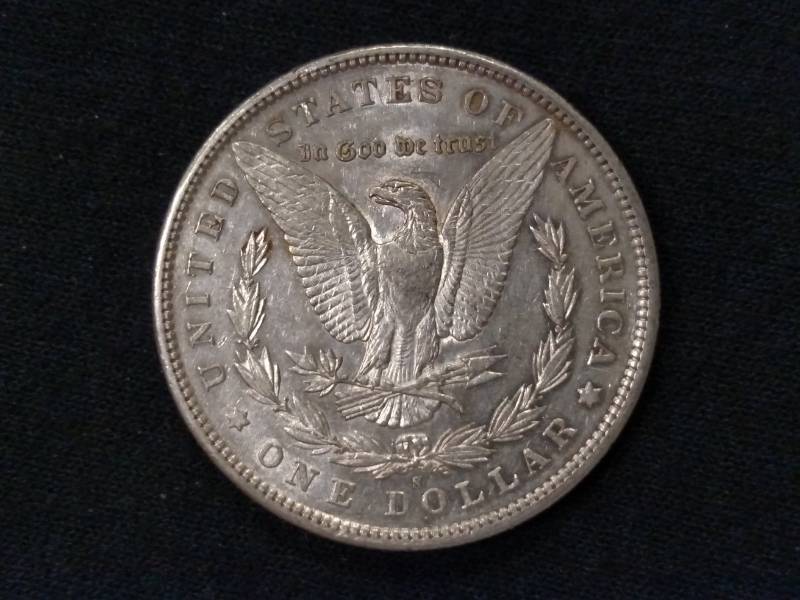lot 13 image: 1890 S Morgan Silver Dollar...