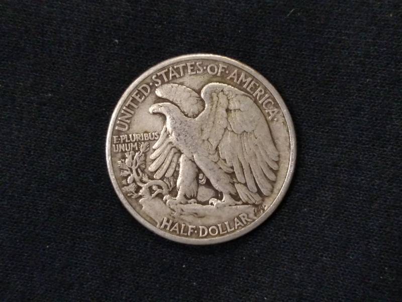 lot 38 image: 1941 Walking Liberty Silver Half Do...