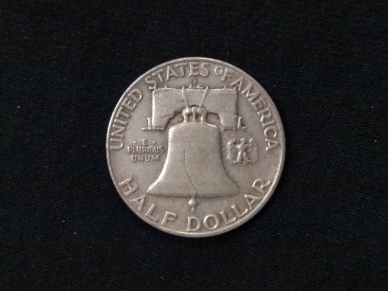 lot 64 image: 1959 D Franklin Silver Half Dollar...
