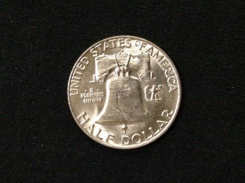 lot 66 image: 1960 D AU Franklin Silver Half Doll...