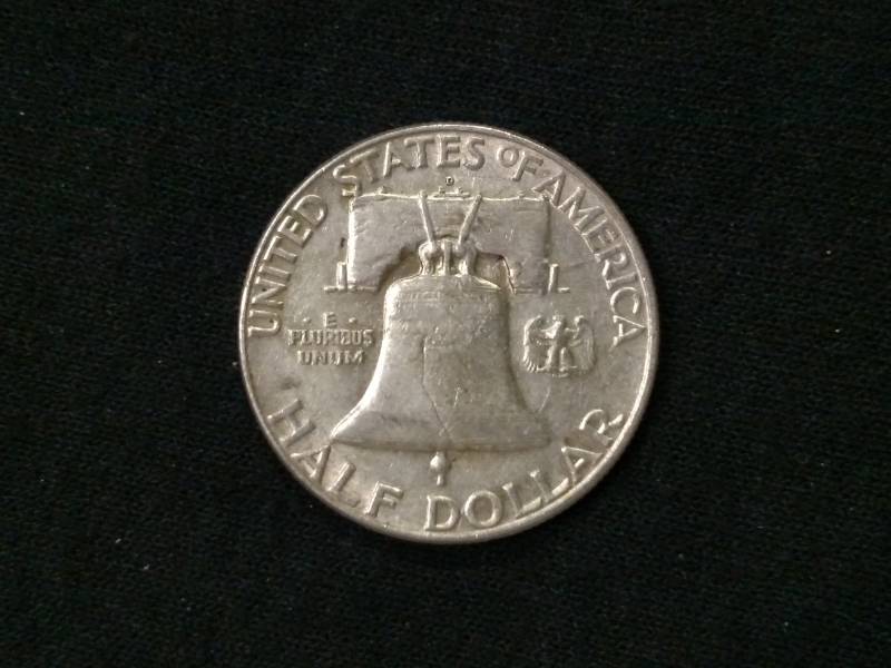 lot 72 image: 1963 D Franklin Silver Half Dollar...