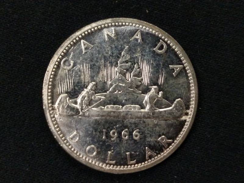 lot 89 image: 1966 Canada Silver Dollar .80...