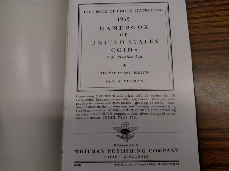 lot 102 image: 1965 Blue Book of U.S. Coins...