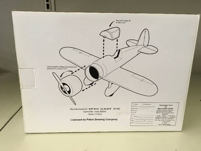 lot 123 image: Hamms Collector Series 1929 Travel Air Model R Bank Replica
