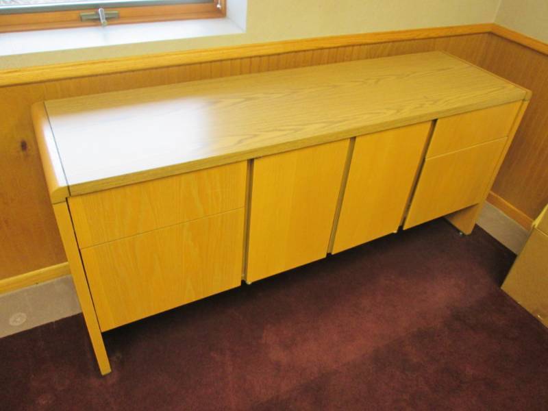 lot 62 image: National Office Furniture credenza,...